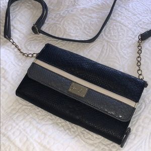 Black and grey leather Jessica Simpson bag